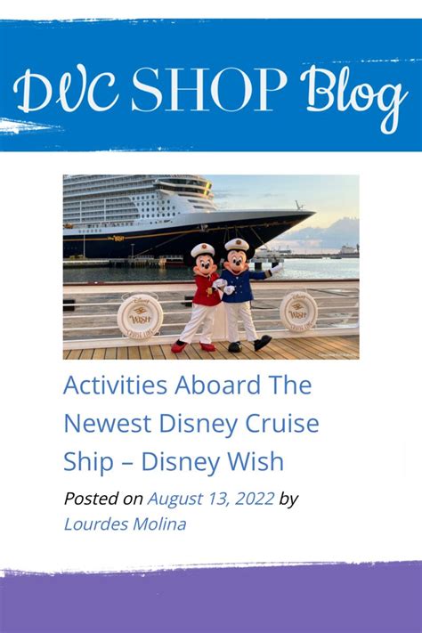 Activities Aboard The Newest Disney Cruise Ship – Disney Wish | Disney ...