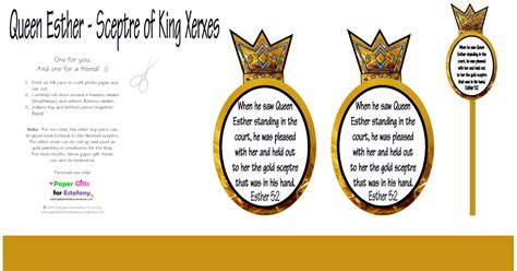 Queen Esther’s Courage - Golden Scepters Craft - SundaySchoolist