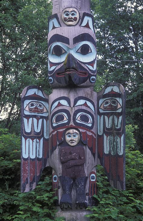 Tlingit Totem Pole, Saxman Totem Park Photograph by Rich Reid