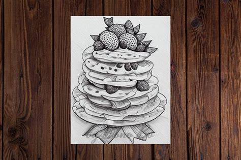 Mega Waffles Coloring Pages - Yummy Food Graphic by Bonobo Digital ...