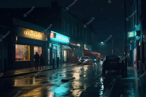 Premium AI Image | A rainy night in london