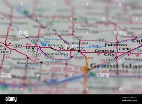 Map of st paul nebraska hi-res stock photography and images - Alamy