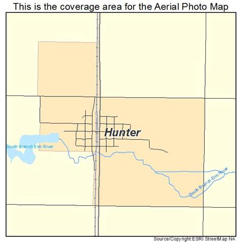 Aerial Photography Map of Hunter, ND North Dakota