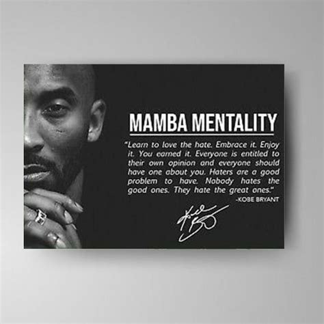 Kobe Mamba Mentality Quote Poster | 1000 in 2020 | Mental quotes, Quote posters, Quotes