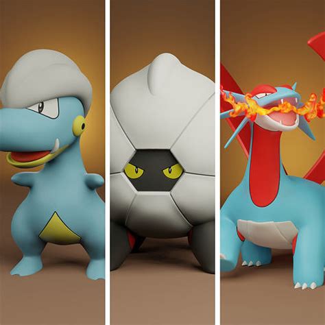 pokemon bagon evolution pack 3D model 3D printable | CGTrader