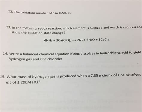 Solved: The Oxidation Number Of S In K_2SO_4 Is In The Fol... | Chegg.com