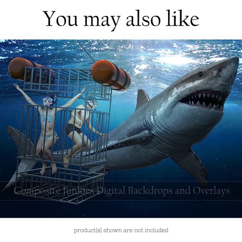 Underwater Digital Backdrop Shark Cage 1 Digital Backdrop - Etsy