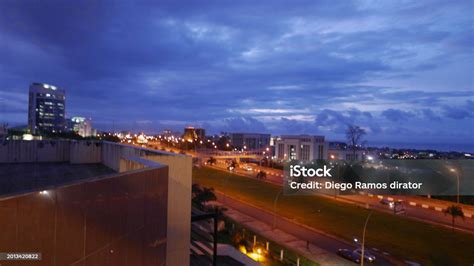 The Skyline Of Malabo Comes Alive At Night Stock Photo - Download Image Now - Africa, Bioko ...