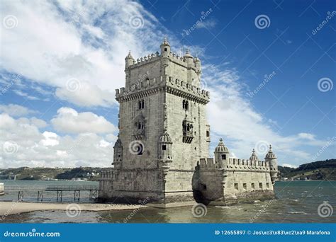 Belem Tower stock image. Image of castle, antique, cityscape - 12655897