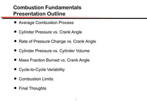 Combustion Fundamentals