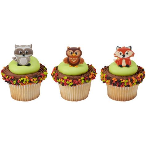 Woodland Animal Toppers Cupcake Toppers Cake Toppers Woodland Dessert Toppers - Etsy