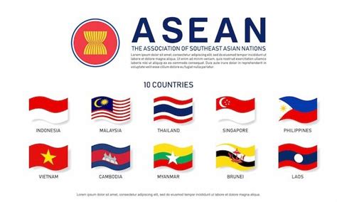 Premium Vector | 10 asean countries flag vector for digital content and other graphics ...