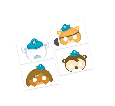 Octoanuts Masks.diy Octonauts Print Your Own Masks. Octonauts Party - Etsy