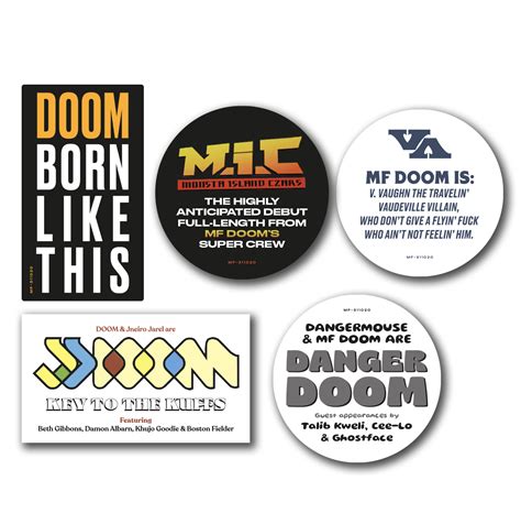 MF DOOM Hype Stickers