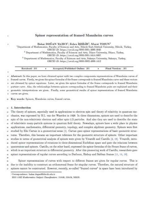 (PDF) Spinor representation of framed Mannheim curves