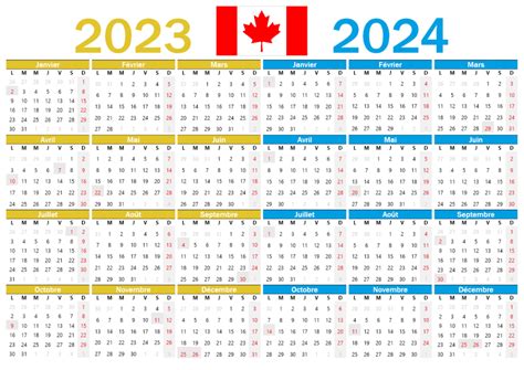 Calendrier 2023 à Imprimer Québec Canada