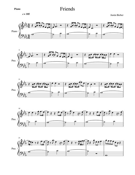 Friends Sheet music for Piano | Download free in PDF or MIDI | Musescore.com