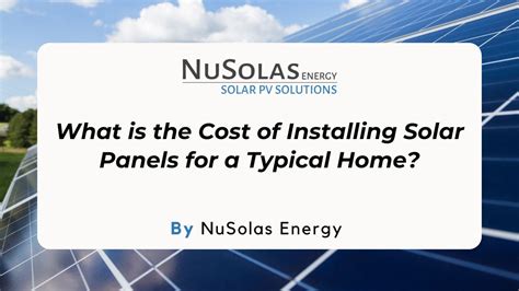 What is the Cost of Installing Solar Panels on Homes?