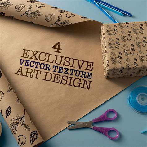 4 Exclusive Vector Texture Art Design | MasterBundles