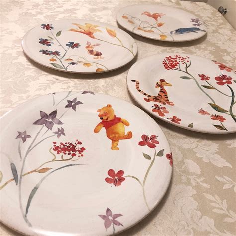 Vintage Thick Ceramic Disney Dinner Plates Full Set of 4 Rare - Etsy