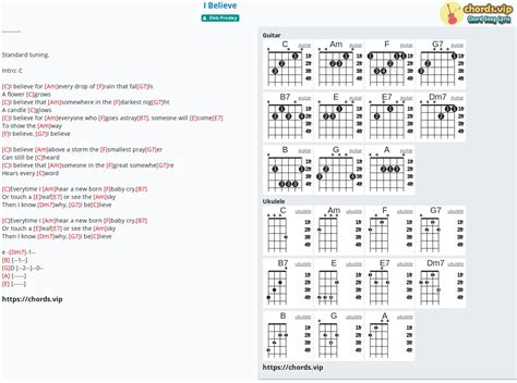 Chord: I Believe - tab, song lyric, sheet, guitar, ukulele | chords.vip