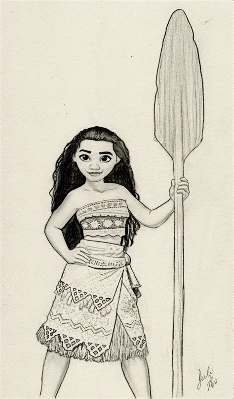 Moana (Disney Graphite Drawing) by julesrizz on DeviantArt