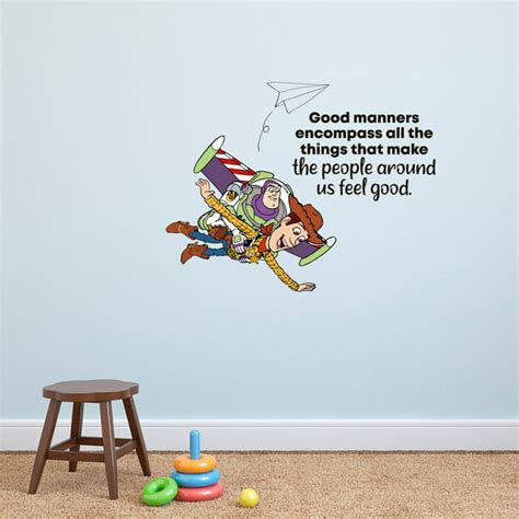 Good Manners Woody Toy Story Quote Cartoon Quotes Decors Wall Sticker Art Design Decal for Girls ...