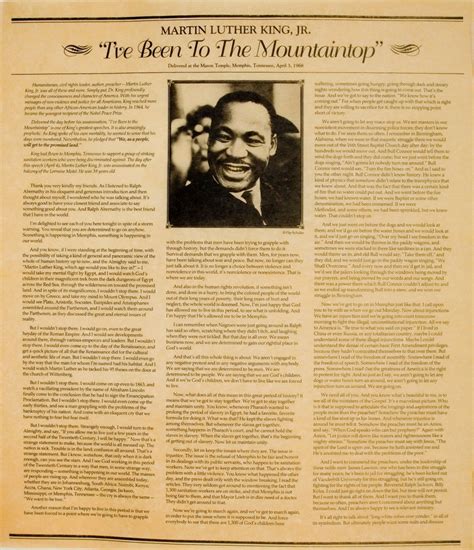 Dr. Martin Luther King Jr. - I've Been to the Mountaintop, 1968 – store ...