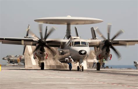 French Navy's E-2C Hawkeye 2000 on Charles de Gaulle (R91) Aircraft Carrier | Global Military Review