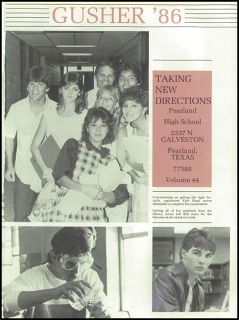 Explore 1986 Pearland High School Yearbook, Pearland TX - Classmates