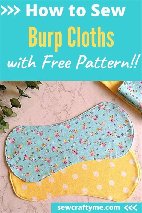 10 Minute Burp Cloth Sewing Pattern - Sew Crafty Me