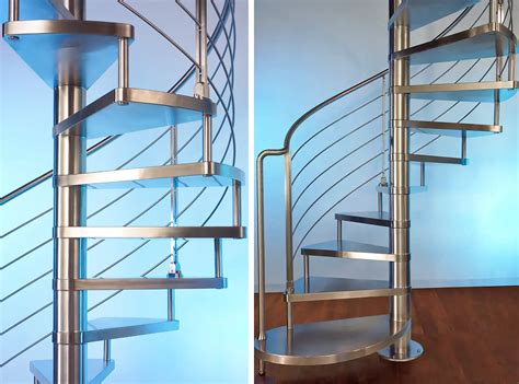 Steel Steel Spiral Staircase Marretti, Made in Italy Staircase in Metal