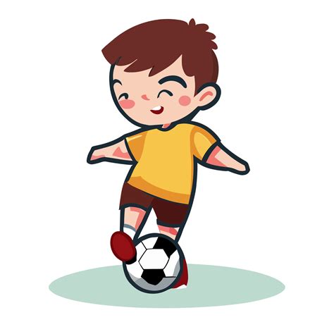 Kids Playing Football Clipart