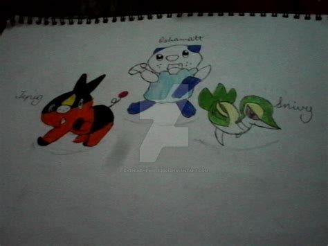 Pokemon Black starters by cythiathewolf2001 on DeviantArt