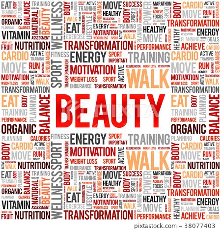 BEAUTY word cloud collage - 스톡일러스트 [38077403] - PIXTA