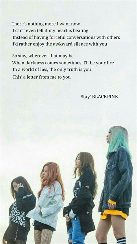 Stay by BLACKPINK | Gadis korea, Lirik lagu, Selebriti