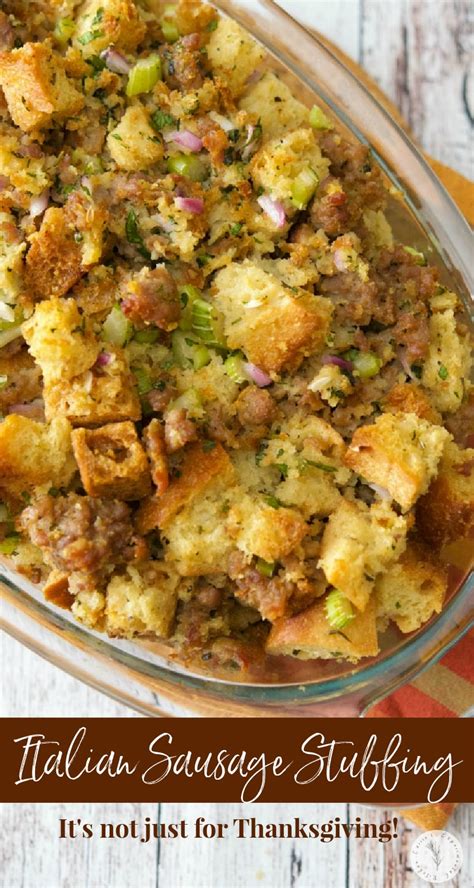 Italian Sausage Bread Stuffing | Carrie’s Experimental Kitchen