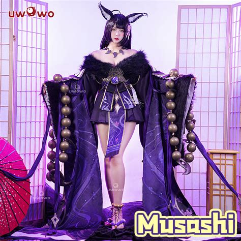 【In Stock】Uwowo Game Azur Lane IJN Musashi Kimono Fox Cosplay Costume ...