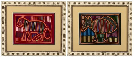 Two Molas Framed Textiles