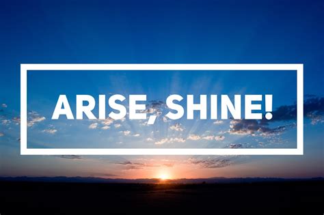 Logos: Arise, Shine!