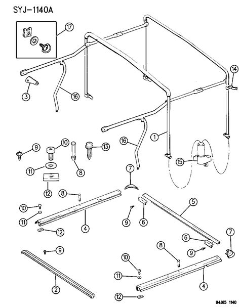 Jeep Tj Soft Top Hardware Diagram