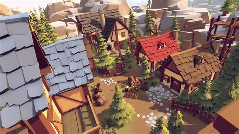 ArtStation - "Low poly" (stylised/cartoon) 3d asset pack.