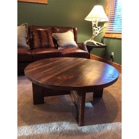 Reclaimed Wood Round Coffee Table | Four Corner Furniture | Bozeman MT