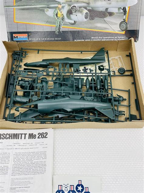 Vintage Monogram Messerschmitt Me 262 1/48 scale Model Kit 1988 | eBay