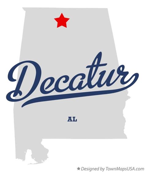 Map of Decatur, AL, Alabama