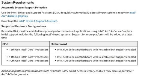 Intel ARC GPUs Reportedly Requires Resizable BAR To Run Properly ...