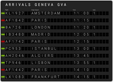 Geneva Airport Arrivals [GVA] Flight Schedules & GVA arrival