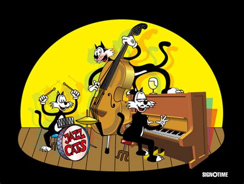 Jazz Cats By signotime | Media & Culture Cartoon | TOONPOOL