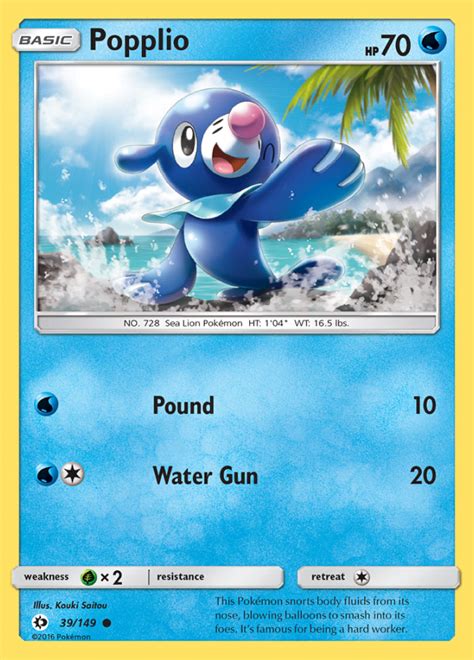 Popplio - Sun & Moon - Common - Pokemon TCG - DigitalTQ