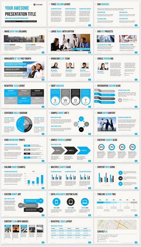 Ultimate Professional Business PowerPoint Template - 1650+ Clean Slides | Business powerpoint ...